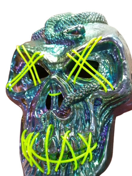Máscara LED Calavera Tornasol